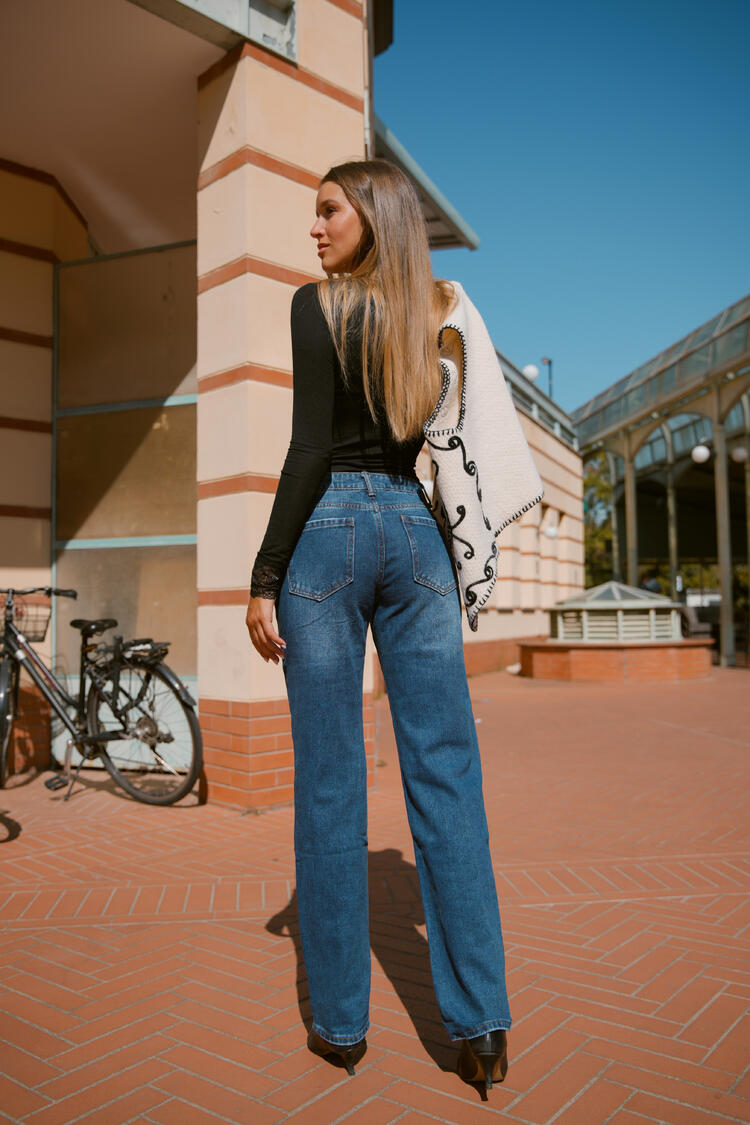 JEANS BASICO DA DONNA A PALAZZO MI514 FIORENZA AMADORI Fiorenza Amadori